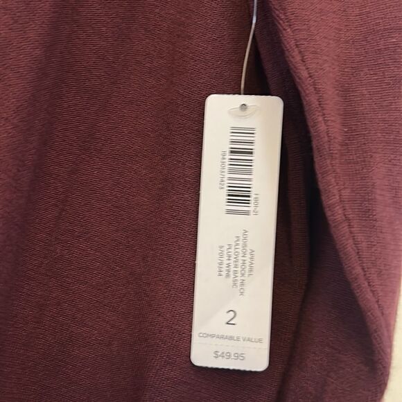 Chicos light weight long sleeve burgundy sweater Size 2 NWT - Picture 4 of 7
